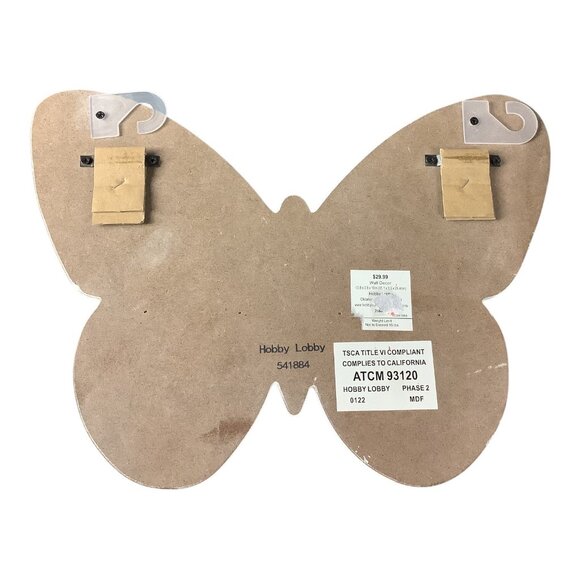 White Wooden Butterfly Wall Shelf Set Of 2 For Nursery Room Or Kids Decor Displa - Picture 4 of 15